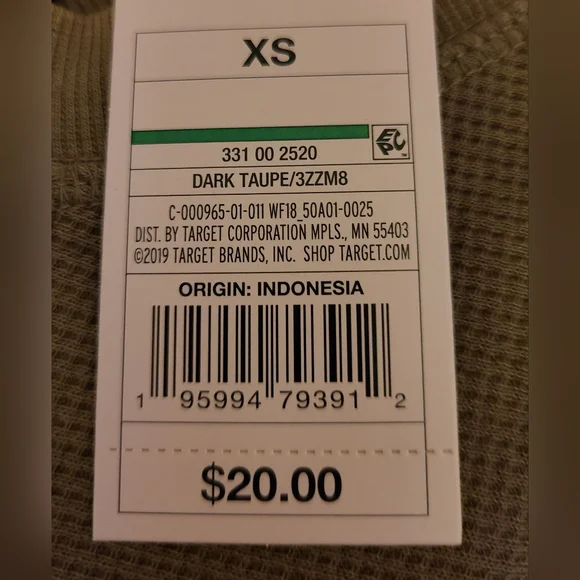 Wild Fable Womens Long Sleeve Boxy Waffle Knit T-Shirt - Dark Taupe - Picture 2 of 7